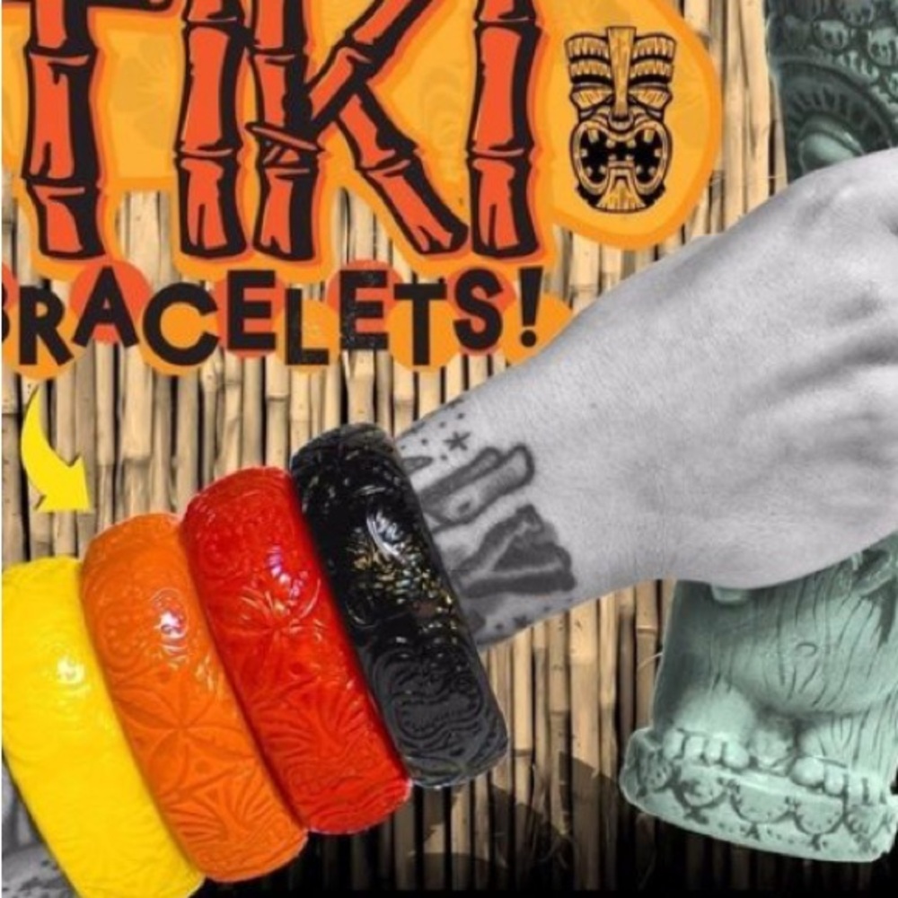Sourpuss Bakelite style tiki bangles (2)